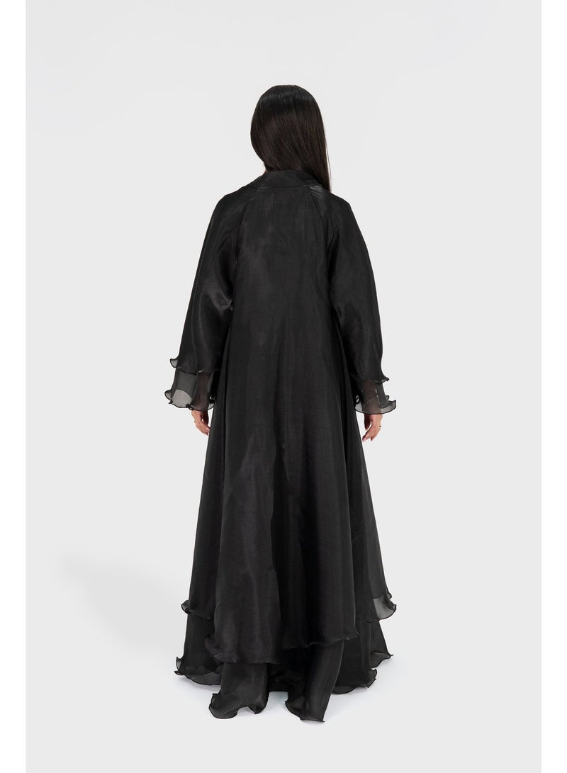Ophelia Dreamy Abaya for Women – Elegant Midnight Full-Length Modest Abaya with Long Sleeves - Image 4