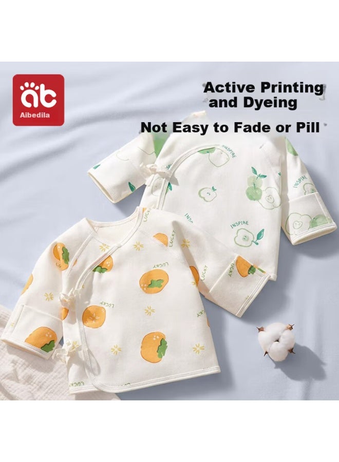 AIBEDILA Aibei Dila Newborn Baby Half-back Pure Cotton Class A Top Long-sleeved Baby Clothes For Newborns 0-3 Months Belly-protecting Clothes Size 59  - Image 4