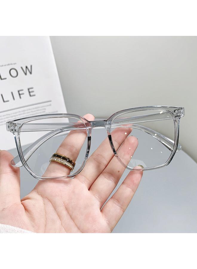 Generic New Anti-blue Light Color Changing Myopia Glasses 5927 Plain Large Frame Retro Color Changing Glasses Frame Tea Myopia Glasses 