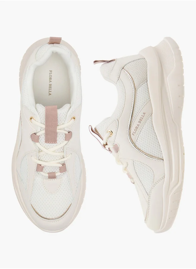 فلورا بيلا من شو إكسبرس Women's Panelled Sneakers with Lace-Up Closure