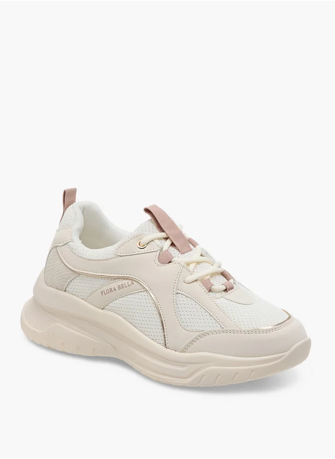 فلورا بيلا من شو إكسبرس Women's Panelled Sneakers with Lace-Up Closure