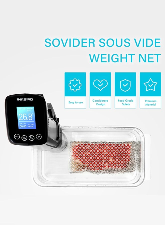 INKBIRD Sous Vide Sinker Weight Food Grade Stainless Steel Mesh Net Evenly Cook Food Sous Vide Cooking Accessory Perfect For Safe Cooking - Image 2
