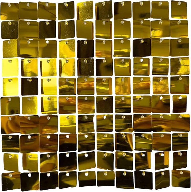 ألواح زخرفية مذهبة متلألئة ومنشطة لخلفيات المسرح وبلاطات زينة لحفلات أعياد الميلاد والزفاف والفعاليات - Image 1