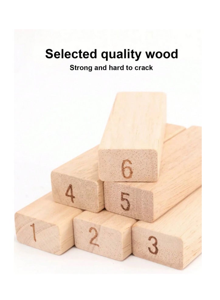 1 Piece Casual Wooden Puzzle Kids 54 Large Jenga Building Blocks Highly Creative Jenga Board Game - Image 3