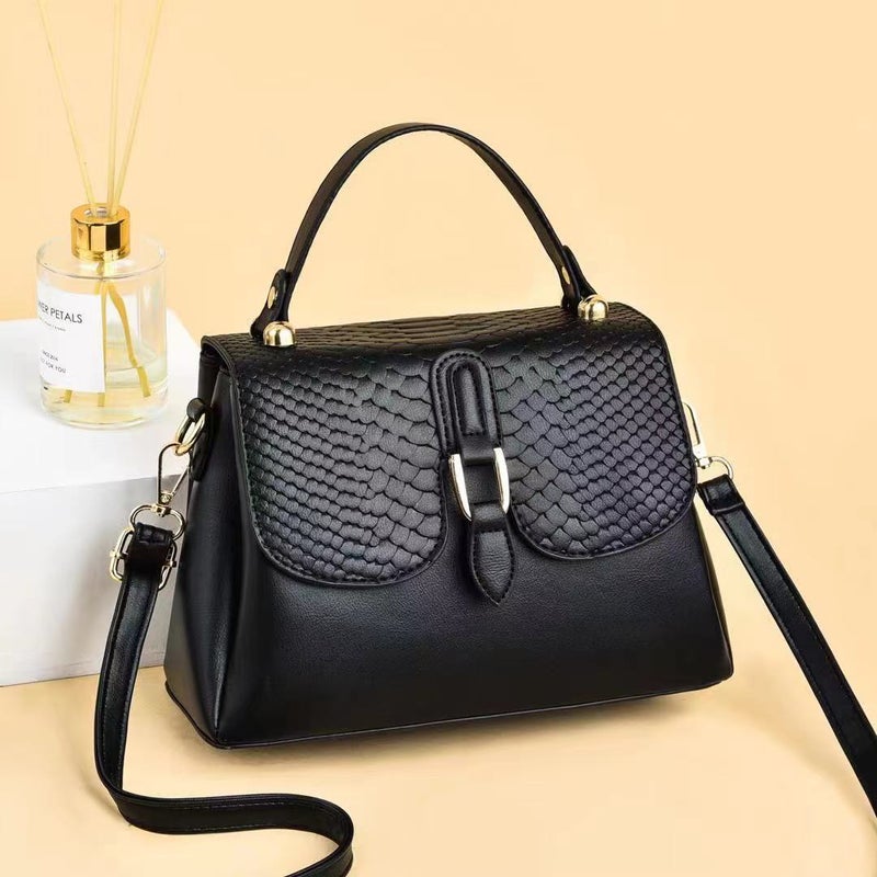 New Korean Style Snakeskin Pattern Casual High-End Trendy All-Match Shoulder Bag Women'S Small Square Bag Handbag Crossbody Bag - Image 2
