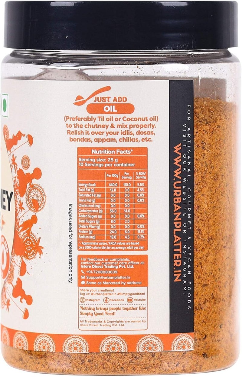 Urban Platter South Indian Style Instant Idli Chutney Powder 250G - Authentic Molaga Podi, Just Add Water - Image 2