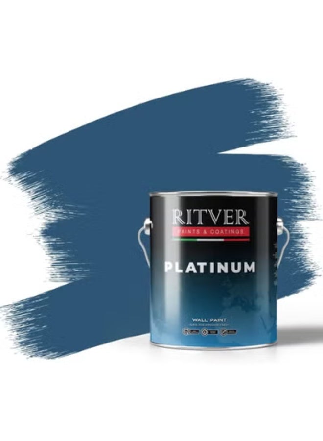 Ritver Silk Emulsion Paint for Home Decor, Premium Interior Wall Paint for Smooth Finish & Modern Wall Decor, Premium Low Odor Home Wall Paint - Blue Royal