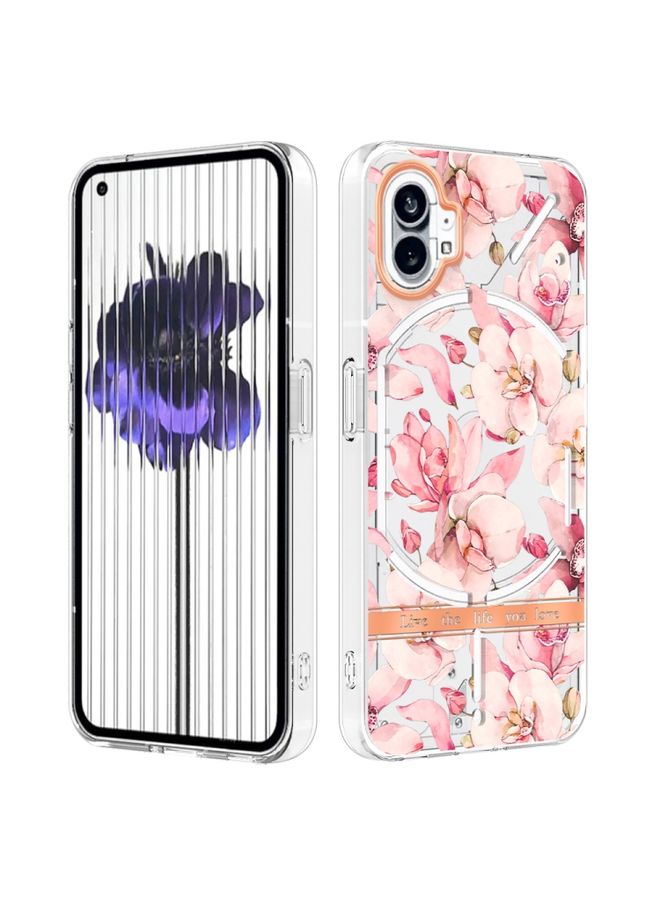 Case Cover For Nothing Phone 1 Flowers and Plants Series IMD TPU Phone Case Pink Gardenia