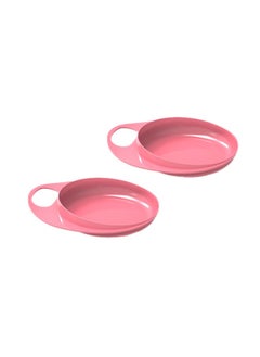 Nuvita 2 Pieces Easyeating Smart Dish - Pink  - Image 1