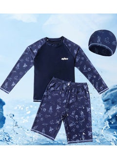 Navy Blue Print (with swim cap)