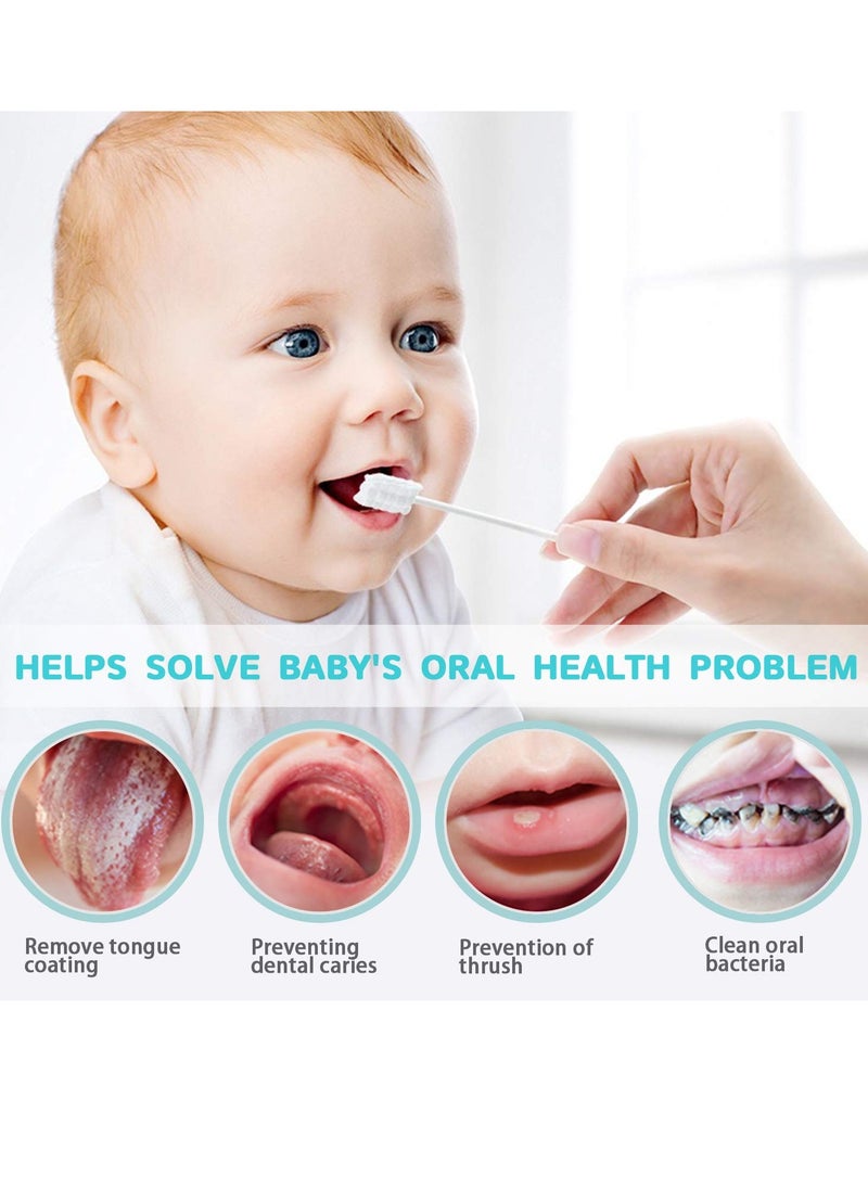 EASICUTI Baby Toothbrush, Baby Tongue Cleaner, 40Pcs Disposable Infant Toothbrush Clean Baby Mouth, Gauze Toothbrush Infant Oral Cleaning Stick Dental Care for 0-36 Month Baby + Free 1Pcs finger toothbrush  - Image 2