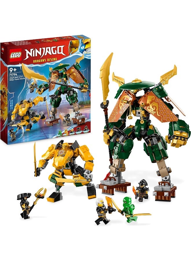 LEGO® NINJAGO® Lloyd and Arin’s Ninja Team Mechs 71794 Building Toy Set (764 Pieces) - Image 1