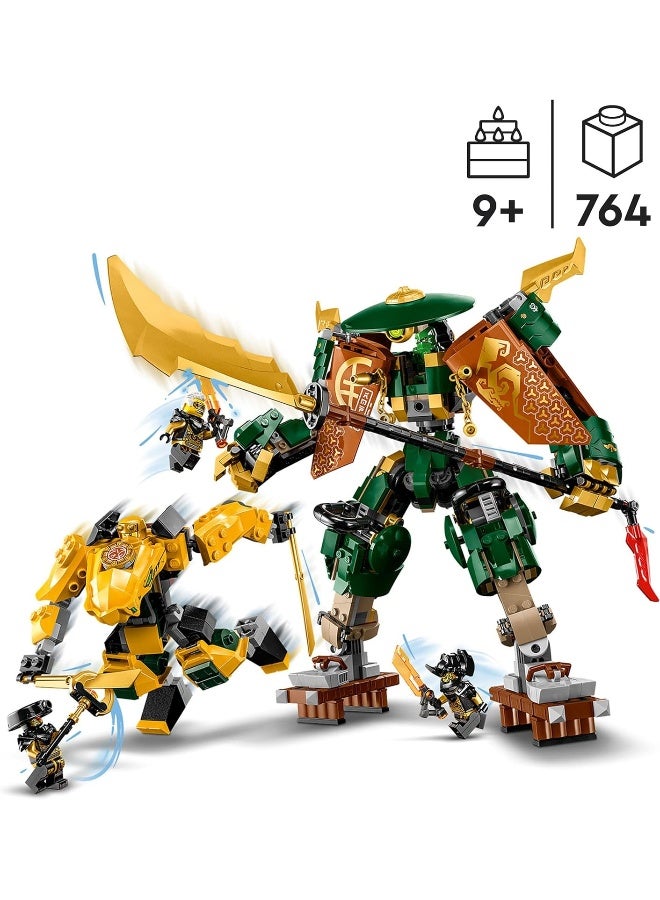 LEGO® NINJAGO® Lloyd and Arin’s Ninja Team Mechs 71794 Building Toy Set (764 Pieces) - Image 4