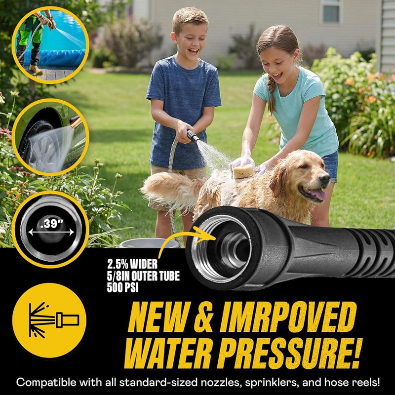 BIONIC STEEL 25 FT Garden Hose with Nozzle, 304 Stainless Steel Metal Water Hose 25Ft, Flexible Hose, Kink Free, Lightweight and Durable, Crush Resistant Fitting, Easy to Coil, 500 PSI - 2024 Model - Image 4