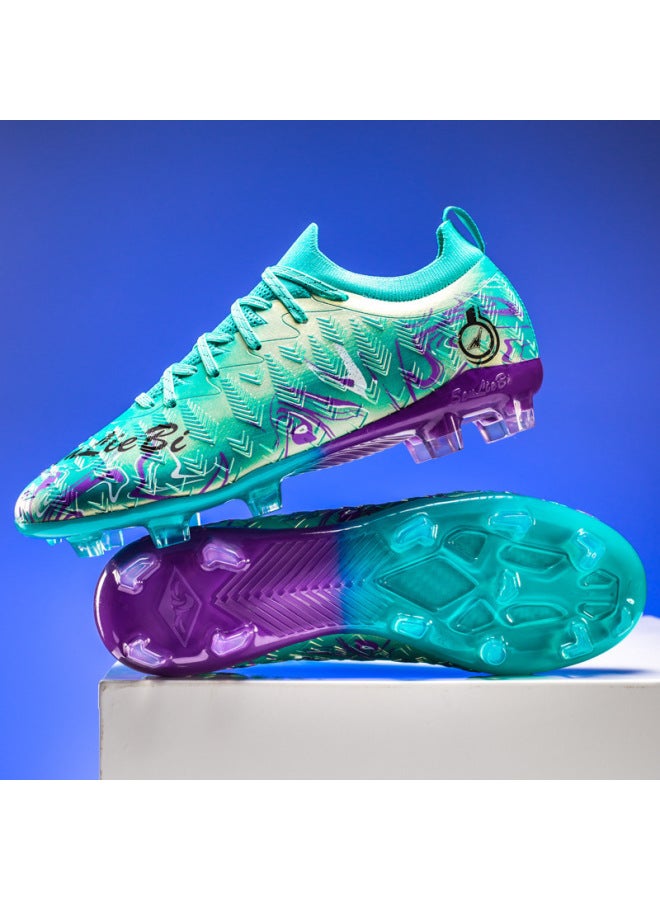 Football Shoes for Men and Women Low Top Student TF Artificial Turf Long Studs Competition Soccer Shoes