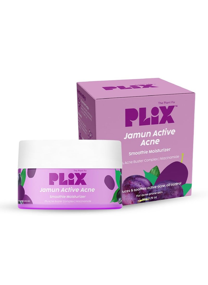 PLIX THE PLANT FIX 2% Niacinamide Jamun Moisturizer (50 gm), Helps Reduce Pimples with 2% Acne Buster, For Oily and Acne Prone Skin, With Witch Hazel & Jamun Extract  - Image 1
