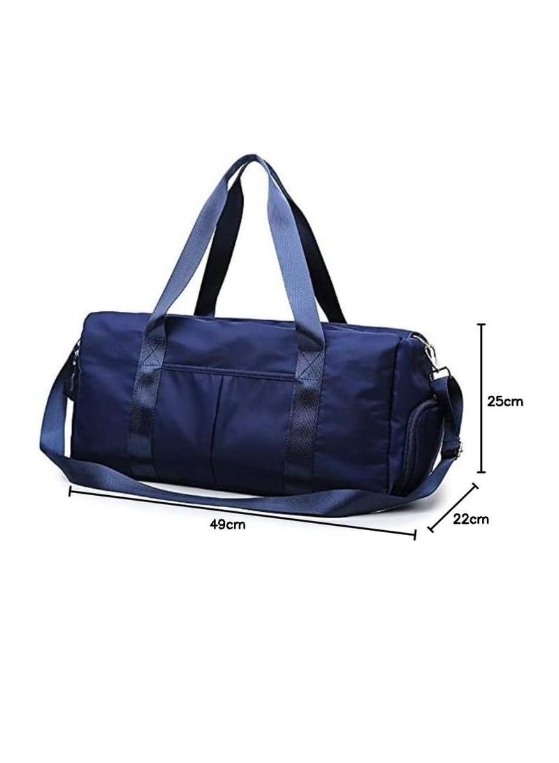  CityRiya-Long اللياقة البدنية حقيبة الرطب والجاف منفصلة ، للماء حقيبة رياضية ، أحذية مع طبقات ، مناسبة للرياضة ، واليوغا ، والسفر ، واللياقة البدنية ، في عطلة نهاية الأسبوع بين عشية وضحاها ، حزام الكتف ( الأزرق ) - Image 2