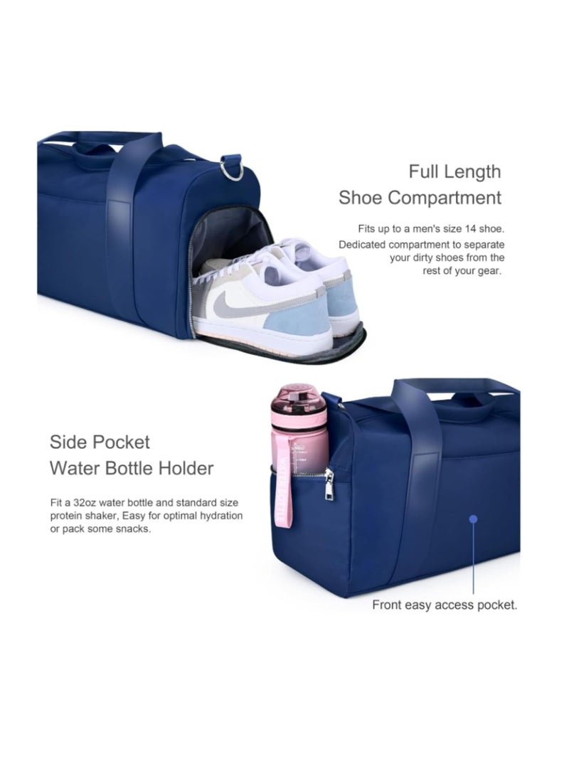  CityRiya-Long اللياقة البدنية حقيبة الرطب والجاف منفصلة ، للماء حقيبة رياضية ، أحذية مع طبقات ، مناسبة للرياضة ، واليوغا ، والسفر ، واللياقة البدنية ، في عطلة نهاية الأسبوع بين عشية وضحاها ، حزام الكتف ( الأزرق ) - Image 5