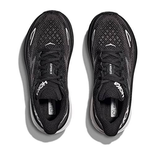 Hoka Women's Clifton 9 Black/White 6.5 Medium - Image 5