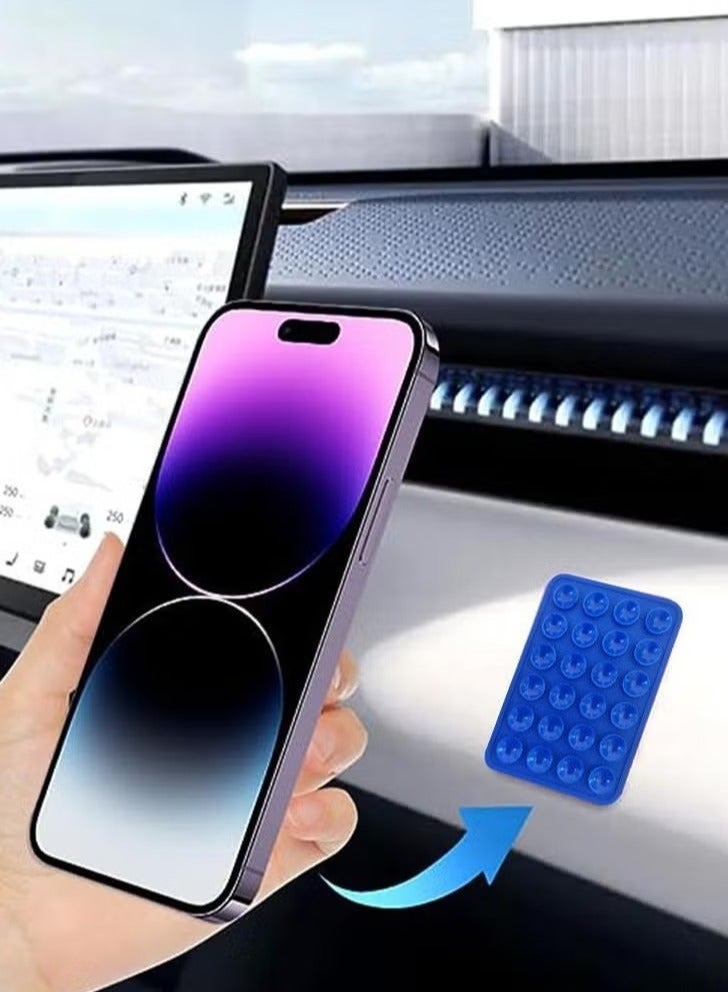 LEEKA Black Silicone Pad High-Quality Non-Slip Accessory for Secure Phone Mounting, Ideal for Stable Viewing and Hands-Free Use on Various Surfaces Pad - Image 3