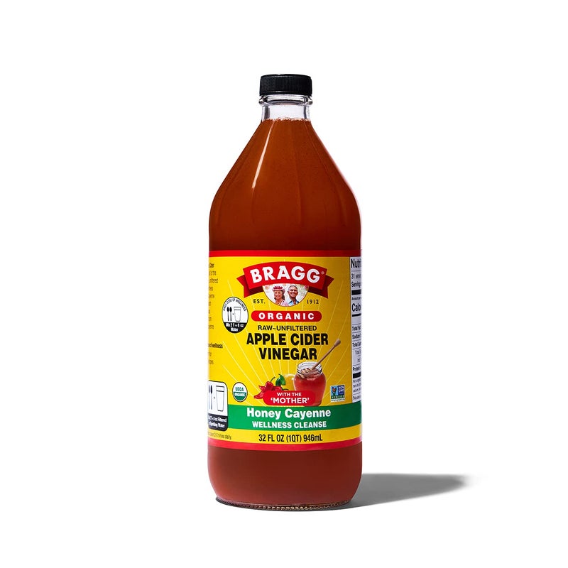Bragg Organic Apple Cider Vinegar Honey Cayenne Wellness Cleanse with the Mother - 32 fl oz - Raw and Unfiltered - Image 1