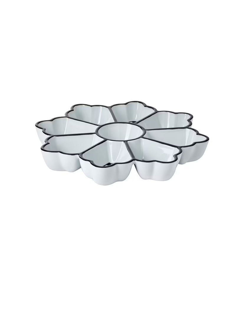 طبق التقديم أبيض / أسود 27 سم - Image 3