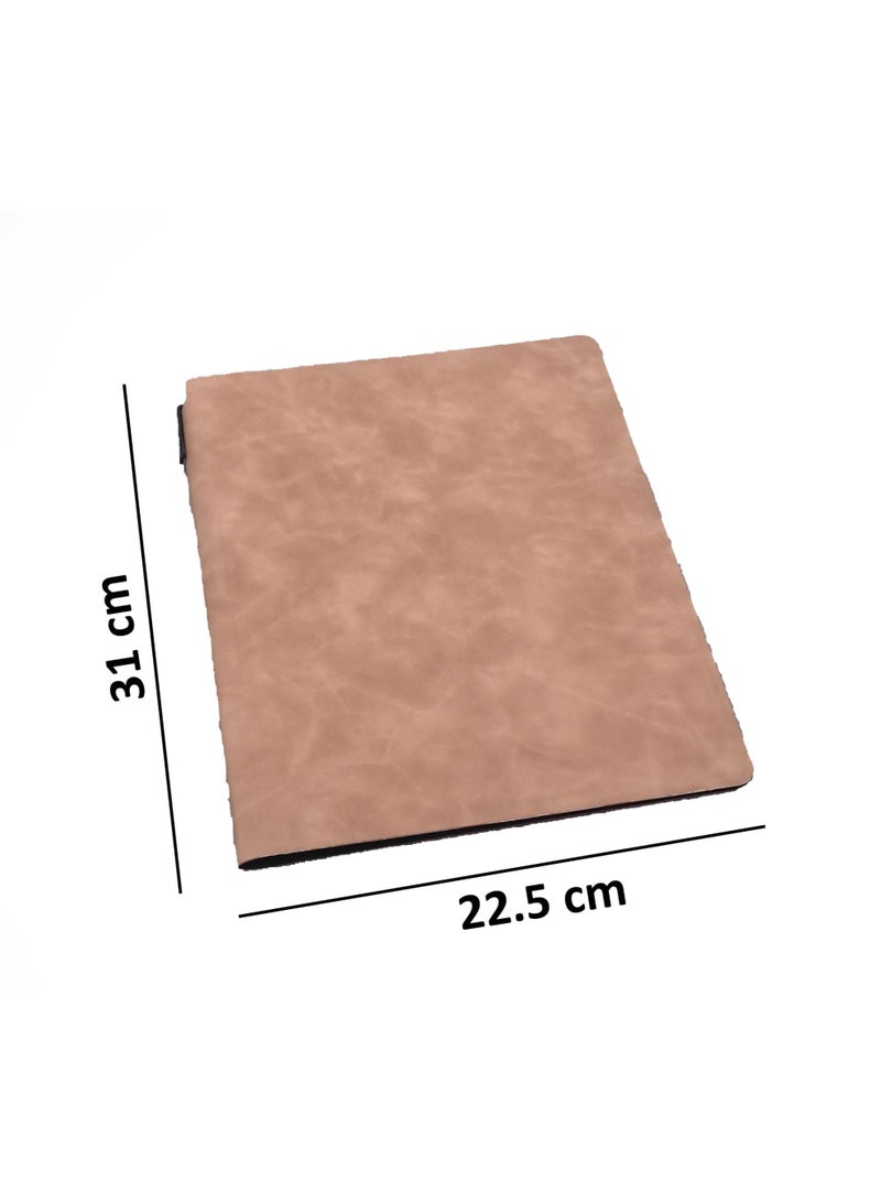 DLS Light Brown Leather Folder with acrylic memo - Image 4
