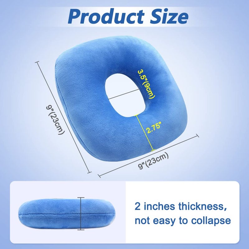 Mistuki Ear Piercing Pillow for Side Sleeping Ear Pillows with Holes for Ear Pain Pressure Sore Relief Earring Cnh Nflammation Surgery Guard Pillow Headphone Sleepers Donut Cushion Adjustable Filling - Image 2