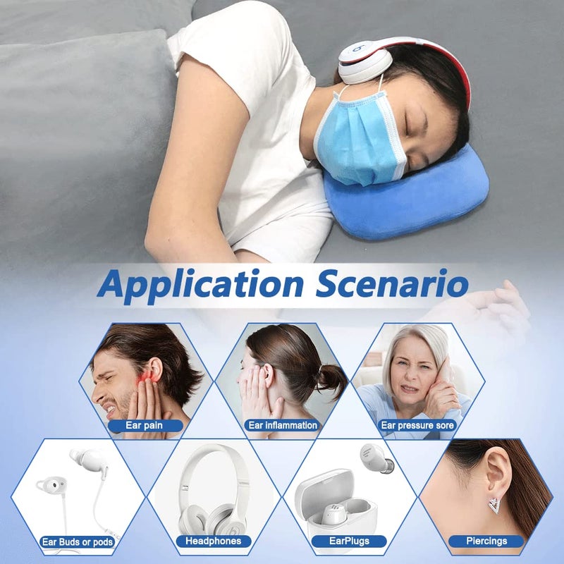 Mistuki Ear Piercing Pillow for Side Sleeping Ear Pillows with Holes for Ear Pain Pressure Sore Relief Earring Cnh Nflammation Surgery Guard Pillow Headphone Sleepers Donut Cushion Adjustable Filling - Image 4