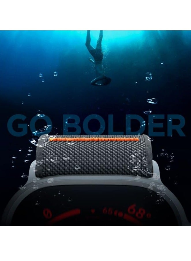 MIGOFAST Lite Fit Ultra Band designed for Apple Watch Band for Apple Watch Ultra 2   Ultra (49mm  Series 9/8/7 (45mm  Series SE2/6/SE/5/4 (44mm) and Series 3/2/1 (42mm) Nylon Solo Loop - Image 3