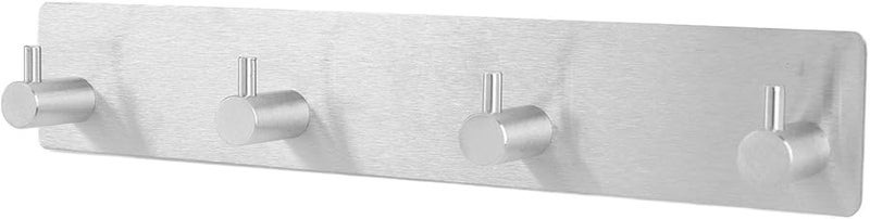 304 Stainless Steel Wall Hook Rack Heavy Duty Adhesive Mounted Coat Hat Towel Hanger For Bathroom Kitchen - Image 1