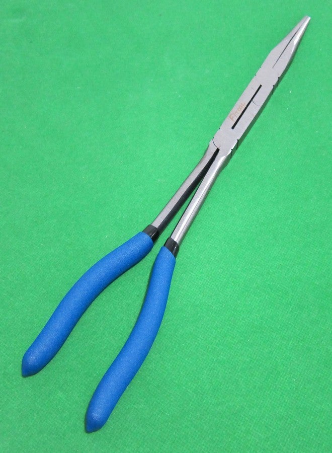 FITOOL 13-Inch Dual Pivot Pliers, 50Cr-V Industrial Quality Precision Tool, Extra Long Reach Compound Action Pliers (Straight Needle Nose) - Image 3