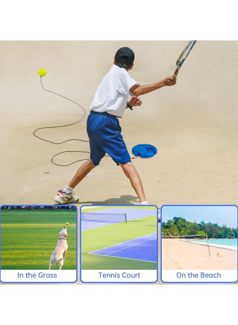 founder Tennis Trainer Tennis Trainer Set Trainer Baseboard Set with 2 Rebound Balls, Self-Study Exercise Training Tool Tennis Training Equipment for Solo Training Adults - Image 5