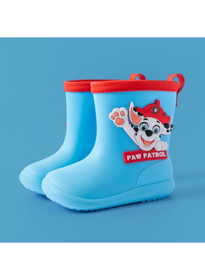 Daddy Pig Zhubaba Children's Rain Boots, Boys' Non-slip Waterproof Wear-resistant, Girls' 3d Baby Toddler Cartoon Paw Patrol Rain Boots, Blue, Size 19 - Image 5