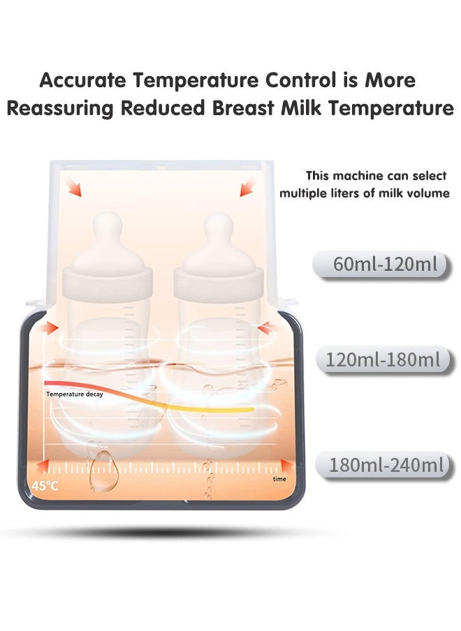 Super ZYouth - Baby Double Bottle Warmer, 10-in-1 Multifunction Breast Milk Warmer with Night Light, Fast Baby Food Heater and Defrost Warmer with Timer, LCD Display Accurate Temperature Adjustment, 48H Keep Warm - Image 1