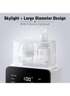 Super ZYouth Baby Double Bottle Warmer, 10-in-1 Multifunction Breast Milk Warmer with Night Light, Fast Baby Food Heater and Defrost Warmer with Timer, LCD Display Accurate Temperature Adjustment, 48H Keep Warm  - Image 5