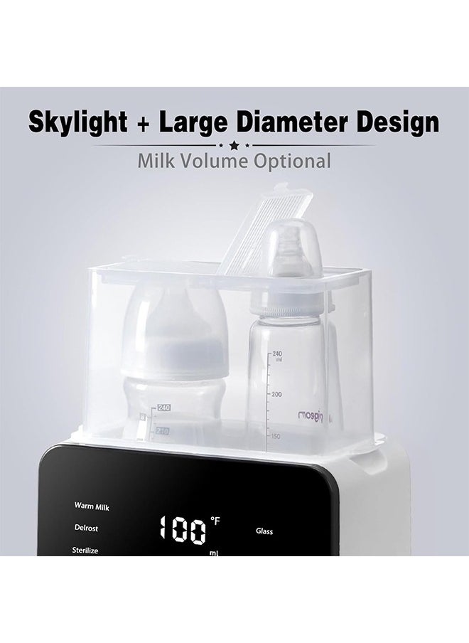 Super ZYouth - Baby Double Bottle Warmer, 10-in-1 Multifunction Breast Milk Warmer with Night Light, Fast Baby Food Heater and Defrost Warmer with Timer, LCD Display Accurate Temperature Adjustment, 48H Keep Warm - Image 1