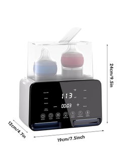 Super ZYouth Baby Double Bottle Warmer, 10-in-1 Multifunction Breast Milk Warmer with Night Light, Fast Baby Food Heater and Defrost Warmer with Timer, LCD Display Accurate Temperature Adjustment, 48H Keep Warm  - Image 2