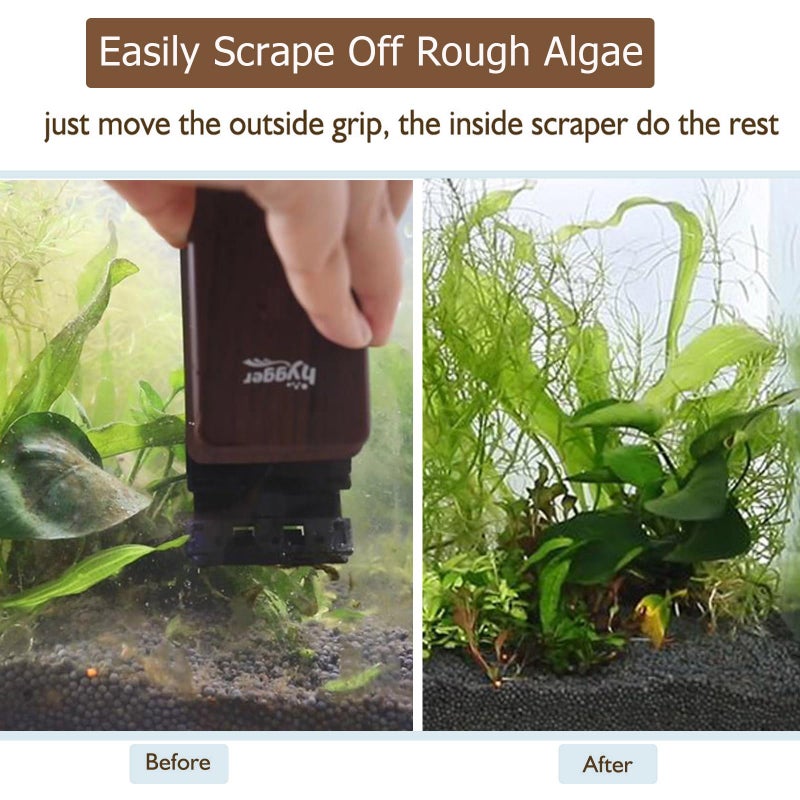 hygger Aquarium Strong Magnetic Cleaner Algae Magnet Cleaning Tool with Scraper Floating Brush for Fish Glass Tank S - Image 3