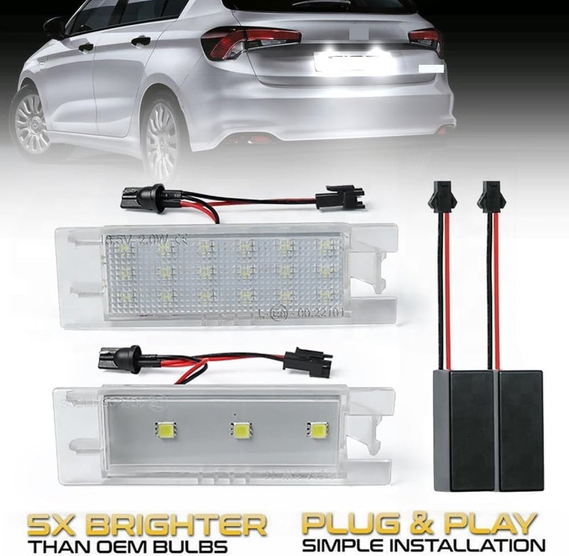 QASULER LED License Plate Light for Fiat Models - Image 2
