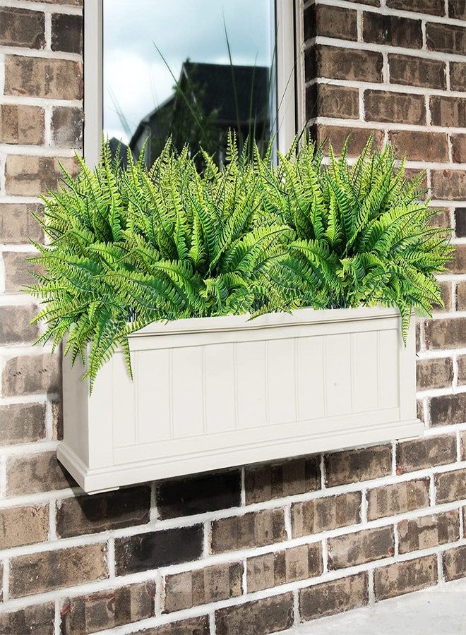 DVGUN 12 Bundles Artificial Outdoor Plants Greenery Fake Boston Fern Bushes Artificial Shrubs UV Resistant No Fade Faux Plastic Plants - Image 4