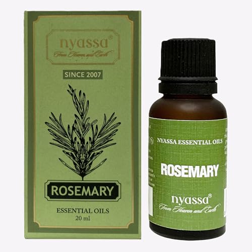 NYASSA Rosemary Essential Oil - 20ml | Non-Greasy Rosemary Oil for Hair Growth, Hairfall Control, Dandruff & Skin | Stress-Relieving Properties | Therapeutic Grade for Aromatherapy & Wellness - Image 1