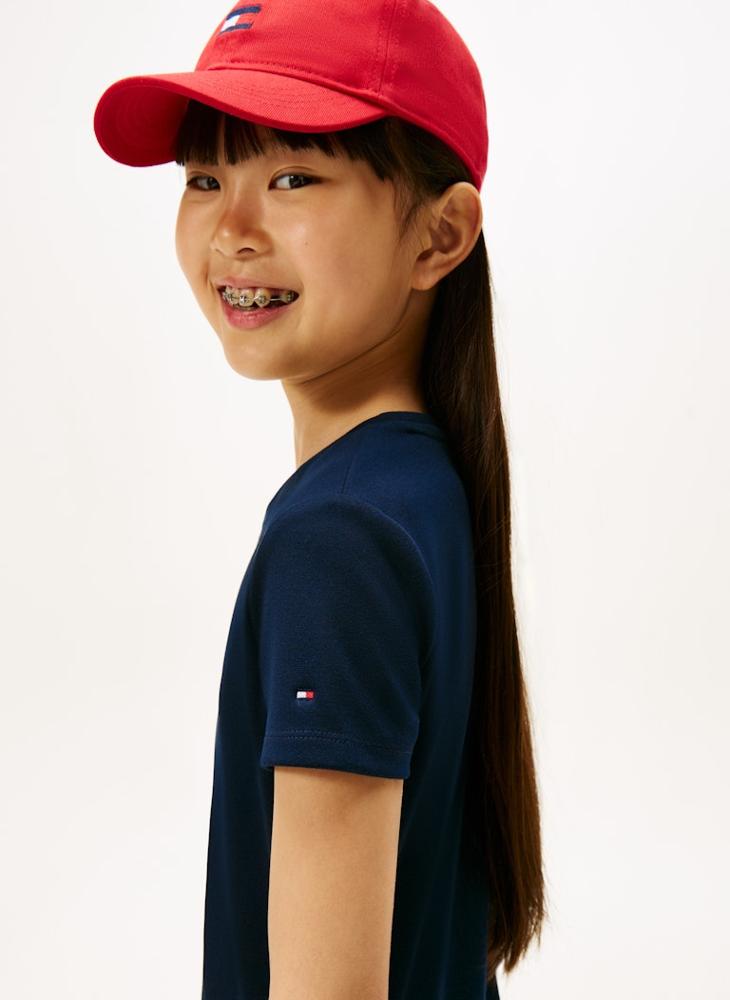 تومي هيلفيغر فستان بناتي مستقيم بعلم نقطة - Image 3