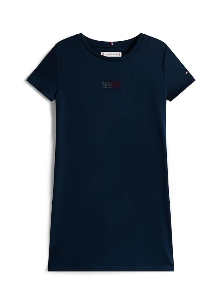 Tommy Hilfiger Dark Night Navy Kids Flag Straight Punto Dress for Women | Best Price UAE