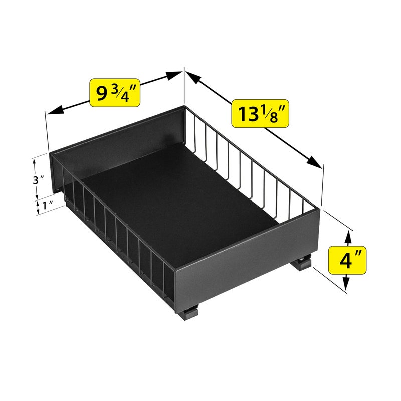 LYNK PROFESSIONAL LYNK PROFESSIONAL? Pull Out Cabinet Organizer  10"" x 14"" Single Tier Slide Out Drawers for Kitchen Cabinets - Sliding Pull-Out Pantry Shelves - Home Shelf Organizers - Lifetime Ltd. Warranty  Black  - Image 4