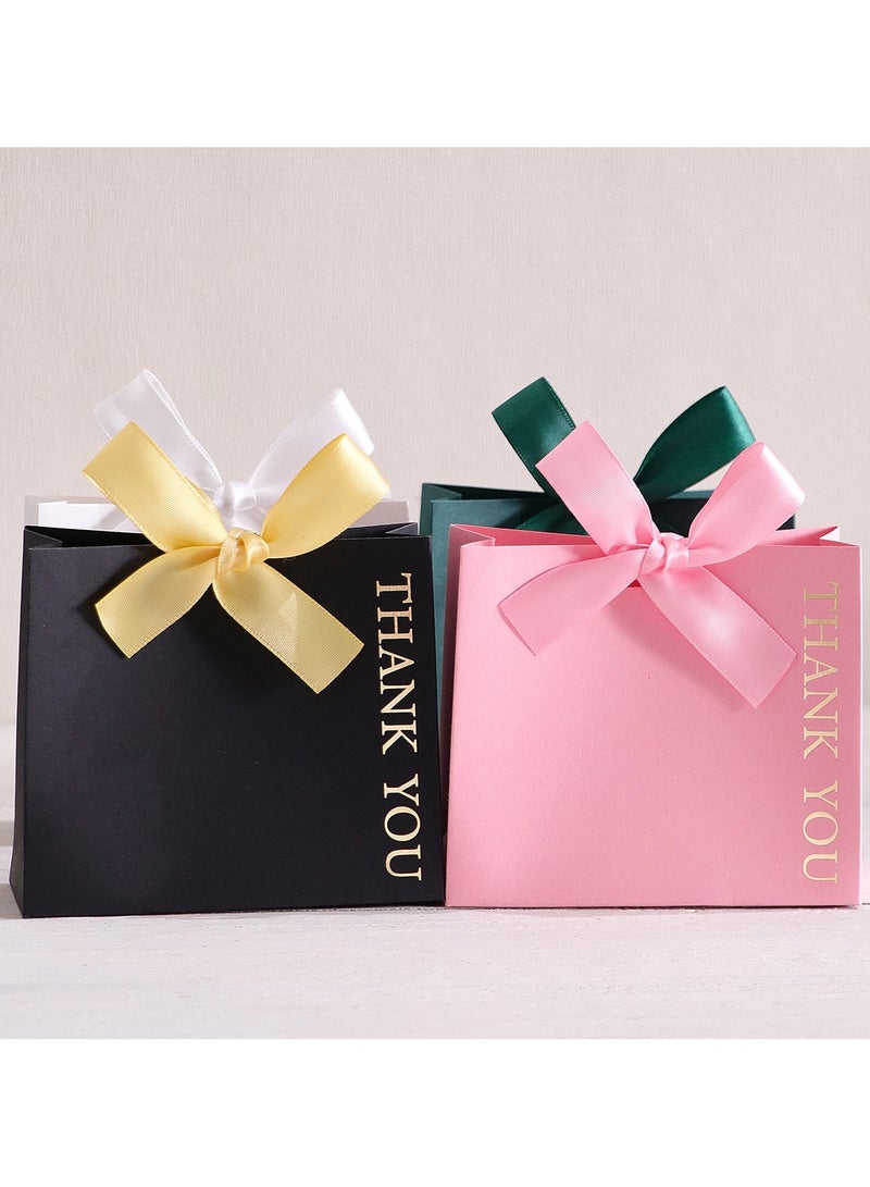 Set of 5 luxurious small gift boxes for holiday occasions with elegant ribbons, size 11.50×10×4.5 cm, in black, perfect for presenting sweets, chocolates, and small gifts, for Eid al-Adha giveaways. - Image 4