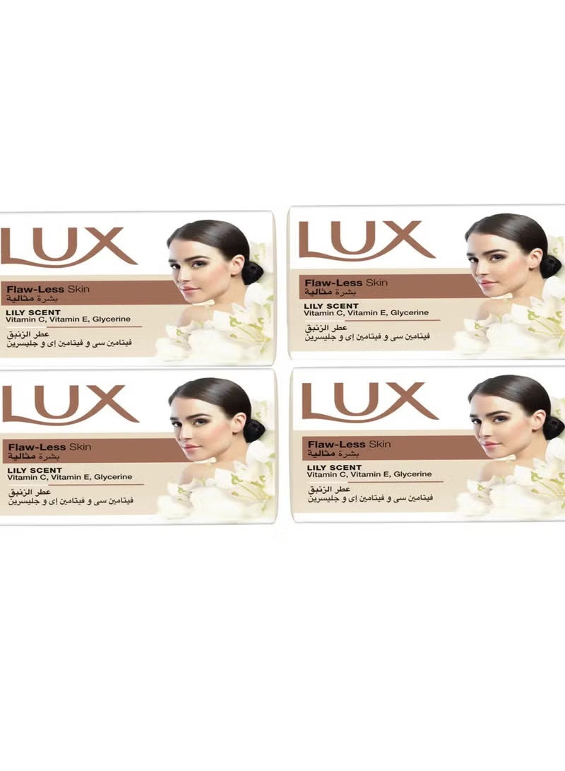 لوكس صابون برائحة الزنبق فيتامين ج وفيتامين هـ والجليسرين 4 قطع - 660 جرام