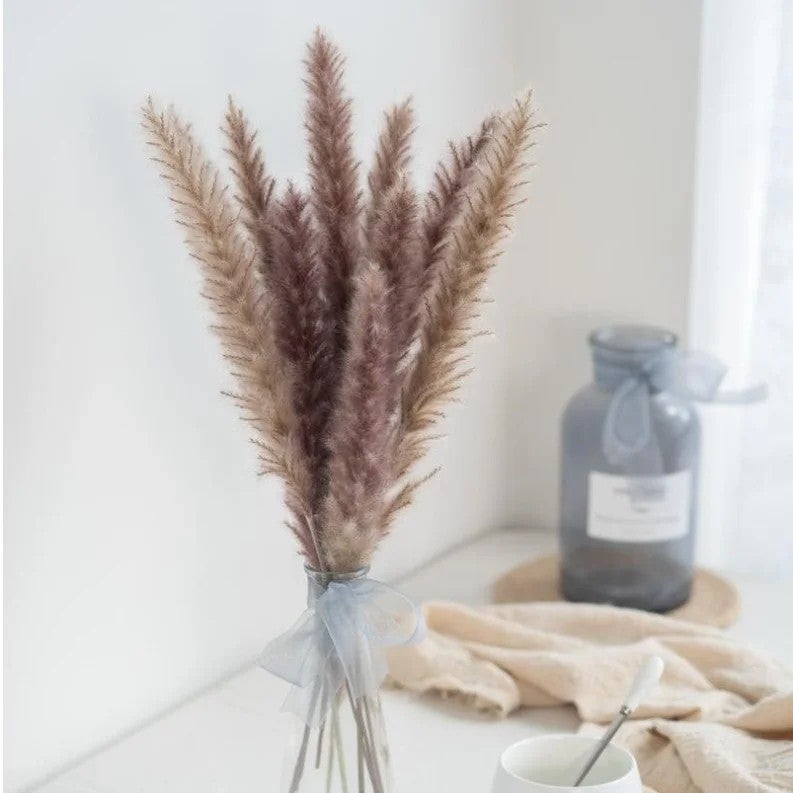Bluejw Small Eucalyptus Reed Box with Dried Pampas Grass - Natural Floral Arrangement for Wedding, Christmas & Chinese New Year Decor - Image 5