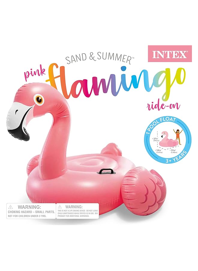 INTEX Flamingo Inflatable Ride On 56" X 54" X 38" For Ages 14+ - Image 3