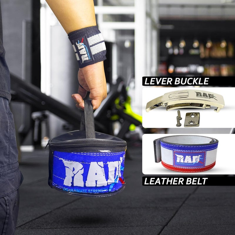 RAD Lever Weight Lifting Gym Belt for Men & Women Size 63 TO107 CM,Thick 10MM & Width 4 Inch Lever Powerlifting Belts for Women Dead Lift Workout Belt Leather Weight Lifting Lever Gym Squat Belt - Image 3